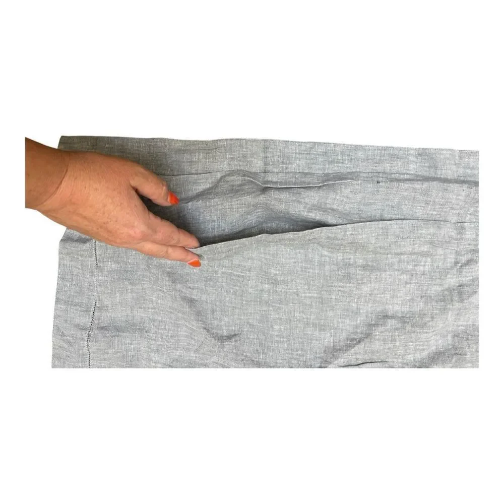 Pottery Barn Gray Linen Square Euro Sham 26x26